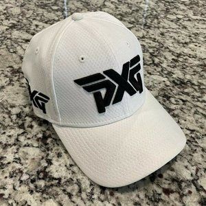 PXG New Era 39Thirty Hat Large/XLarge White Golf Flex Tour 3930 Cap